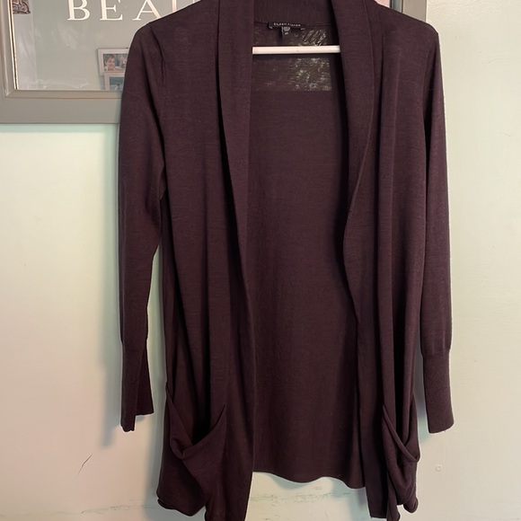 Eileen Fisher system twinset plum purple beaded cami with cardigan set XS - Picture 10 of 14